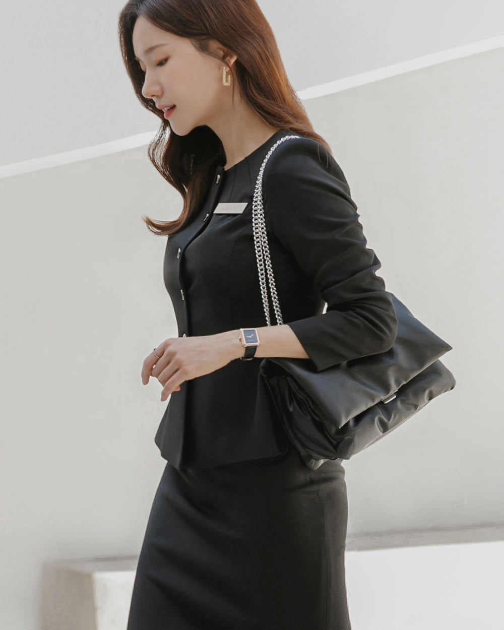 リクルートDior long sleeve BLACK横向き, 着用イメージ