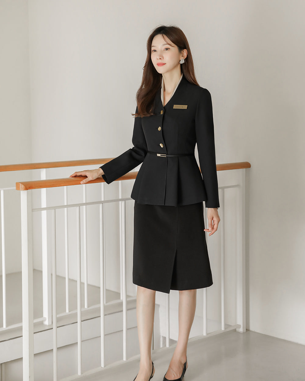 リクルートNoten long sleeve BLACK横向き, 全身
