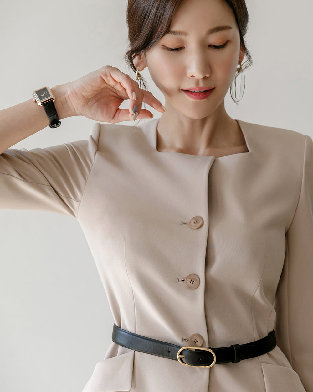 アクセサリーbelt BLACK着用イメージ