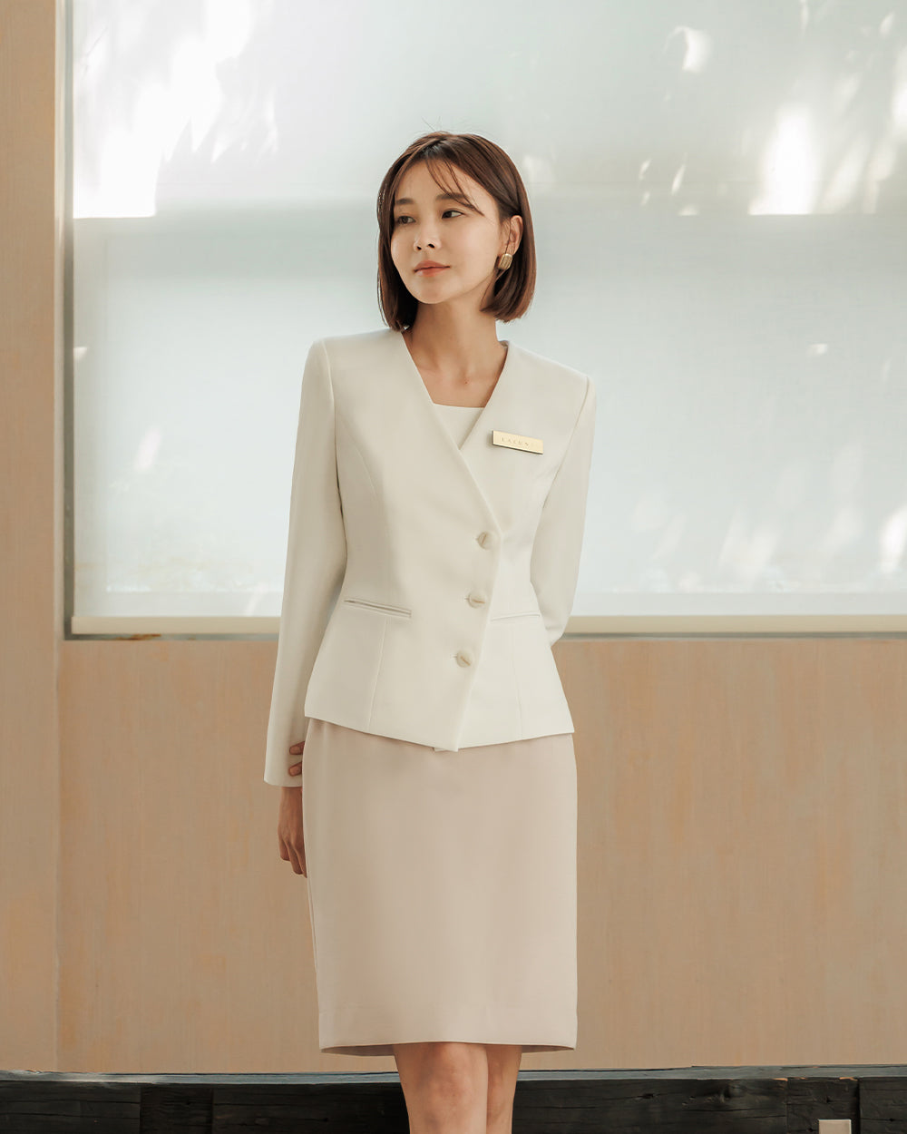 リクルートBlossom long sleeve IVORY正面
